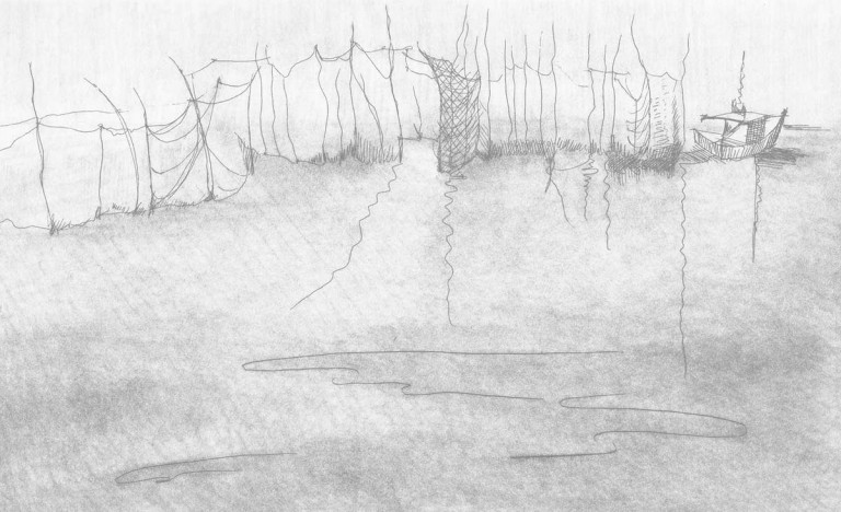 8" x 10" etching on BFK copper plate Framed to 14" x 16"